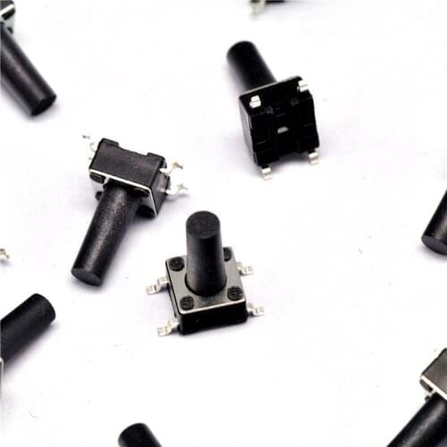 Free shipping 6 * 6 * 12MM SMD 4 feet touch switch micro switch / button switch ( 400 )