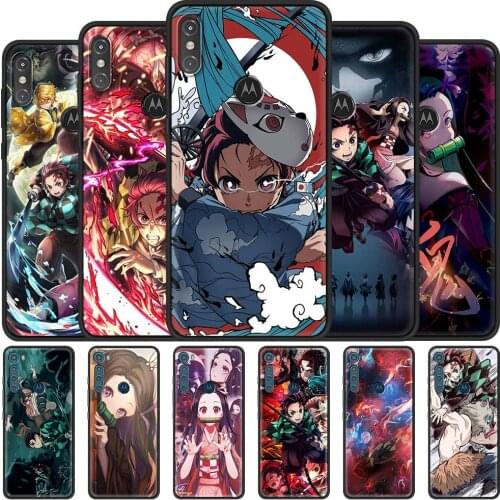 Case for Motorola Moto G9 Play One Fusion Plus G8 Power Lite Soft Cover Hype G Stylus E6s E7 Phone Capa Anime Demon Slayer Shell