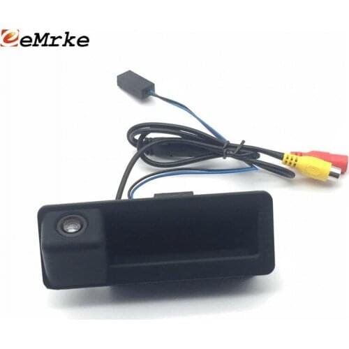 EEMRKE CCD Trunk Handle Camera HD Night Vision Car Rear View Backup Camera for BMW X1 E84 X5 E70 X6 E71 E72