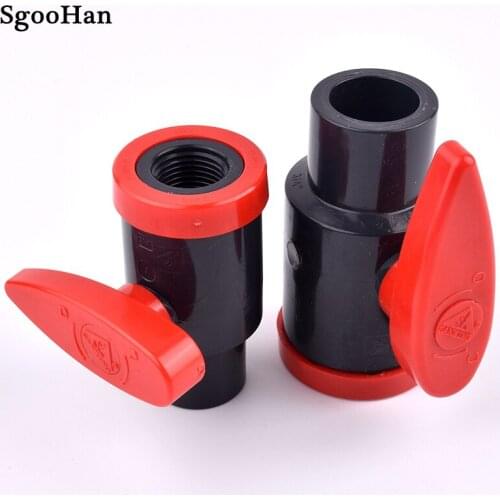 I.D 20/25/32mm Flat Socket To 1/2"~1" Female Thread Ball Valve Irrigation System PVC Pipe Aquarium Fish Tank Connector Fittings