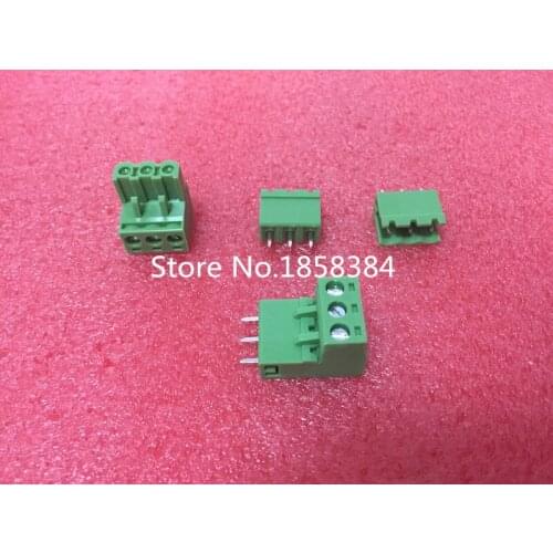 Terminal Block ROHS 100PCS/lot 2EDG-5.08-3P + 2EDGV-5.08-3P 2EDG 2EDGV 3Pin Straight Pin Plug-in Screw