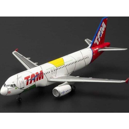 9.5CM Diecast 1/400 Scale Brazil TAM airline Aircraft A320 Plane Model Airplanes TAM collectible show model Toy