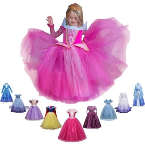 Girls Princess Costume Kids Halloween Carnival Cosplay Party Dresss Up Children Christmas 4 5 6 7 8 9 10 Year Disguise Clothes