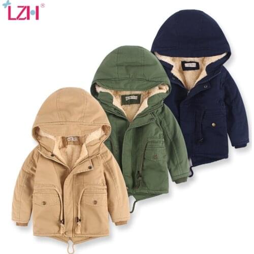 LZH New Kids Baby Girls Jacket 2021 Autumn Winter Children Jackets For Boys Outerwear Coat For Boys Denim Jacket 3 4 5 6 7 Year