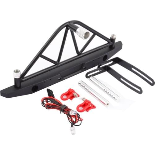 Metal Rear Bumper with Spare Tire Rack for Axial SCX10 SCX10 II 90046 SCX10 III Traxxas TRX4 1/10 RC Crawler Car