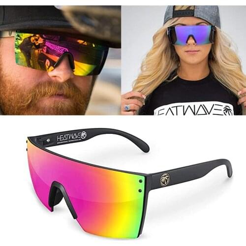 2021 NEW High quality luxury Heat Wave brand sunglasses square Conjoined lens Women men sun glasses UV400 with packaging box