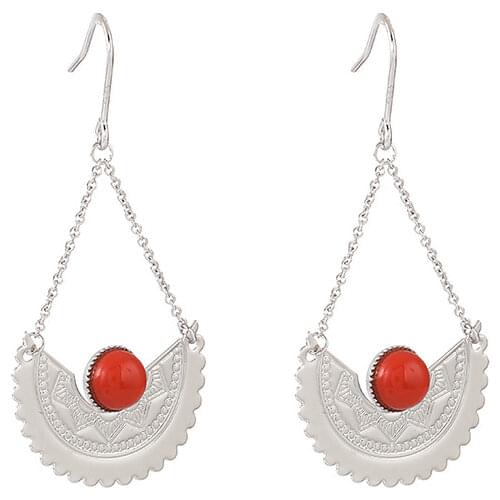 Trendy jewelry stainless steel Water Drops Earrings Exaggerated metal Chain earrings Rosary women Ear Rings