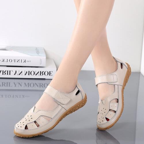Women Sandals Casual Summer Ladies Closed Toe Beach Sandals Walking Women Flats Shoes Outdoor Comfort Female Fashion Sneakers 42