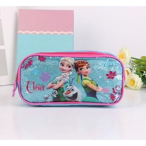 Disney diaper bag Frozen cartoon case pencil student Elsa stationery box cartoon pencil bag cosmetic boy girl gift mickey