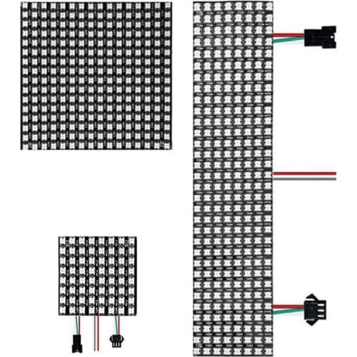 WS2812b Led Module 8X8 8X32 16X16 Small Screen Matrix Pixel Diode Backlight Individually Addressable Led Display Board DC 5V