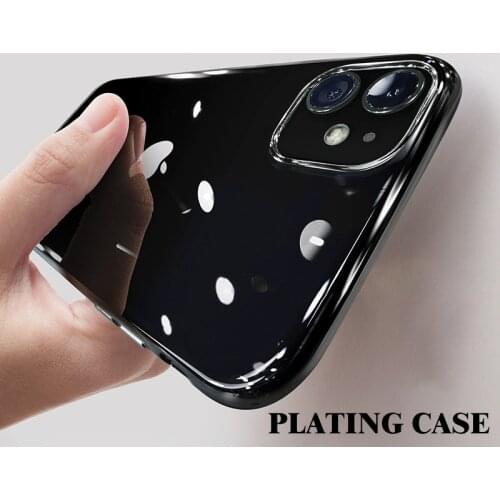Thin Plating TPU Case For iPhone 12 12Mini 11 Pro MAX XSMAX XR X XS SE2020 7 8 6 6S Plus Transparent Silicone Soft Cases Cover