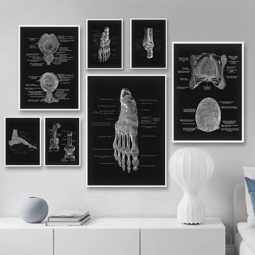 Anatomy Organs Skeleton Heart Vintage Wall Art Canvas Painting Nordic Posters And Prints Wall Pictures For Medical Clinic Decor
