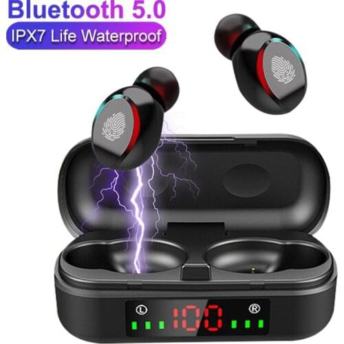2021 Hot Sale New TWS BT 5.0 V8 Earphones Power Display Waterproof Wireless Earphones Sports V8 Earbuds