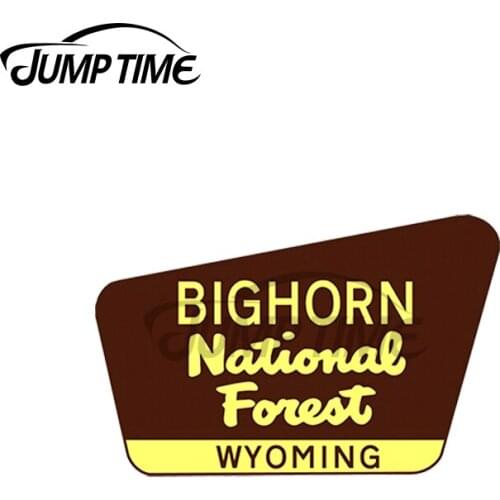 JumpTime 13 x 4.7cm BIGHORN NATIONAL FOREST WYOMING CAMPING HIKING CLIMBING Car Bumper Window Stickers Vinyl Decal Waterproof