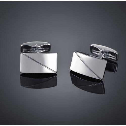 High Quality Jewelry Cuff Links Silver Color Cufflink Old Craftsman Hand Laser Engraving Cufflinks Mens French Suit Accessories