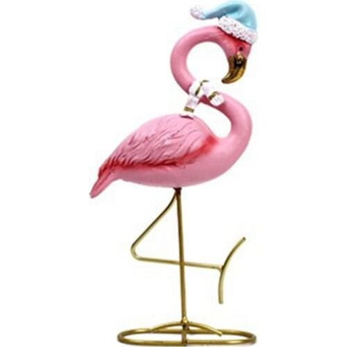 Pink Flamingo Statue Ornament Resin Crafts Garden Decoration Suitable For Light Luxury Style Home Decoration