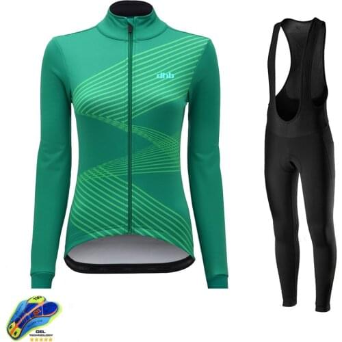 Cycling Jersey Mujer 2021 DHB Women Spring Long Sleeves Cycling Clothing Breathable MTB Cycling Set Girl Ropa Ciclismo Triathlon