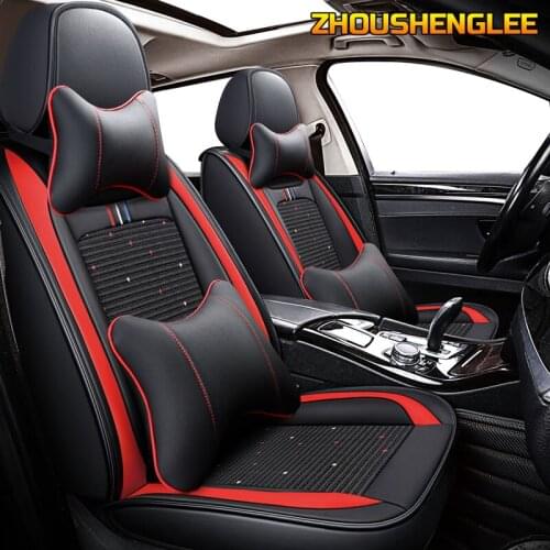 ZHOUSHENGLEE Ice Silk seat cover for volkswagen passat b5 polo 6r polo sedan vw polo 9n auto accessories car-styling