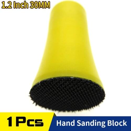 1.2 Inch 30MM Hand Sanding Block Sanding Pad PU Foam Pad for Hook & Loop Discs Abrasive Polishing Grinding Tools