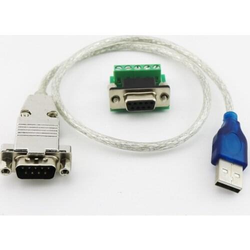 1x USB 2.0 A Male to RS485/422 Serial Male Port Metal Shell Cable Adapter Converter CH340 Chip for Win 7/8/10 50cm/1.5ft