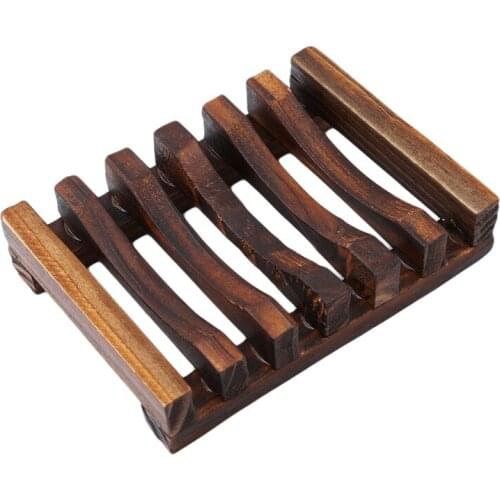 1PC Fashion Home Bathroom Wooden Soap Case Holder Box Case Container Wash Shower Soap Storage Racks Shower Dish