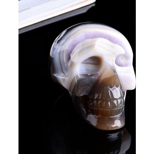 1PC natural gemstone mineral jewelry agate and agate crystal crystal engraving home decoration DIY gift free shipping