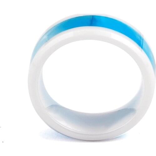 2021 Wholesale Simple Jewelry Ceramic ring European and American models Crystal from Austrian Fashion jewelry with blue shells