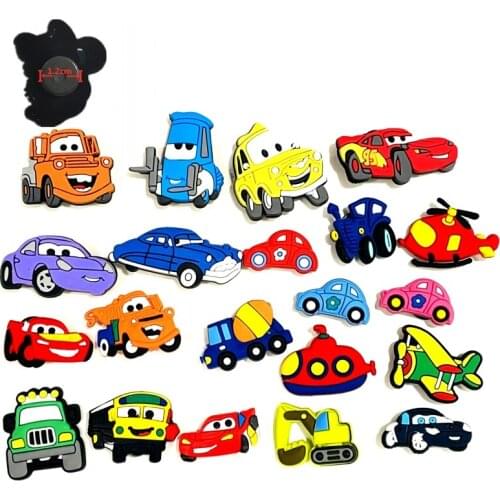 21PCS PVC Cartoon Transportation Fridge Magnetic Sticker Helicopter Bus Sprinkler Refrigerator Magnets Whiteboard Sticker Memo