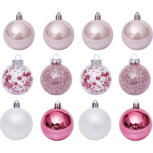 30Pcs 6cm Christmas Tree Hanging Balls Decors Exquisite Pendants For Home Party DIY Decorative Drop Ornament
