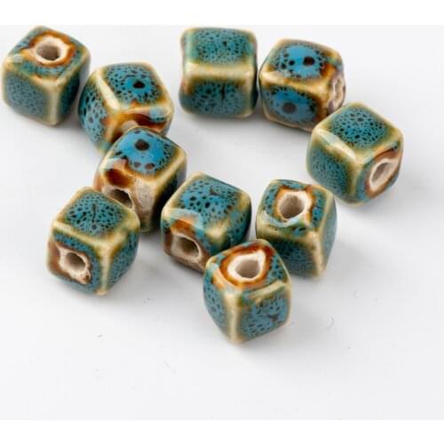 8# 20pcs Square Shape Sphere Ceramic beads not hama not glass Jewlery&Accessories ceramics beads #A523C