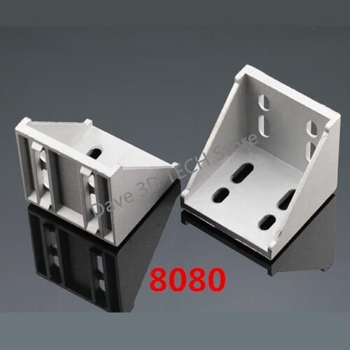 8080 corner fitting angle aluminum L connector bracket fastener match use 8080 industrial aluminum profile