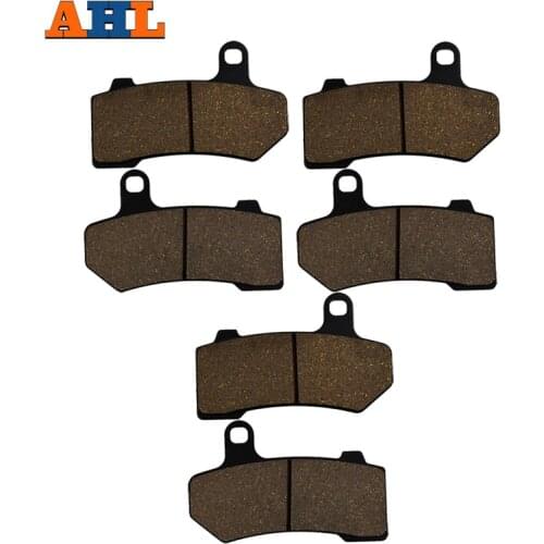 3 Pairs Motorcycle Brake Pad For Harley FLHTK Electra Glide Ultra LTD 2010-2012 Black Brake Disc Pad