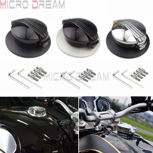 3 Colors Cafe Racer Motorcycle Aluminum Gasoline Fuel Gas Tank Cap Plug For BMW R NINE T R9T 2014-2019