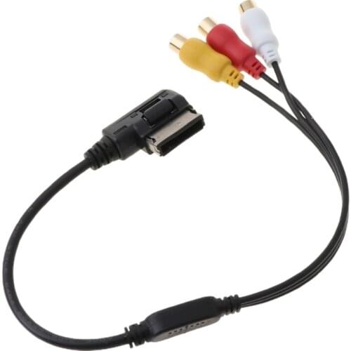 AMI To 3 RCA Phono Audio Video Music AV Video Cable Lead For Audi A3 A6 A8 Q7 S7 Automobiles Cables Adapters Sockets