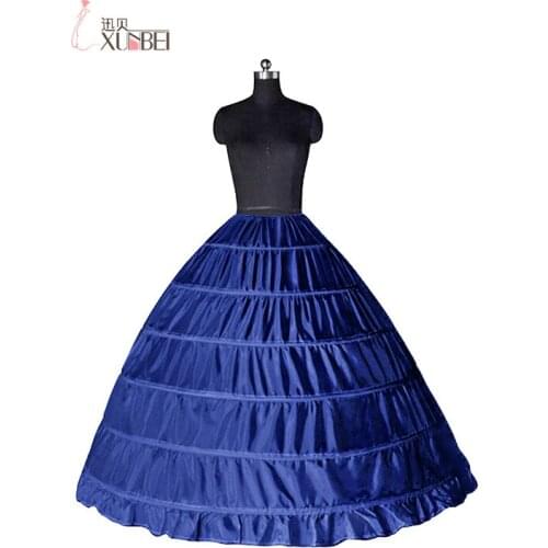 Free Shipping Cheap White 6 Hoops 2017 Petticoats For Wedding Dress Crinoline Underskirt Cheap Wedding Accessories