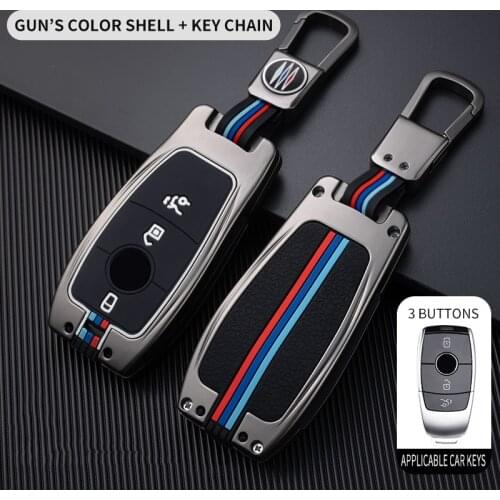 Zinc Alloy Car Remote Key Cover Case Shell Fob For Mercedes Benz 2017 E Class W213 2018 S class Smart Key Holder Accessories