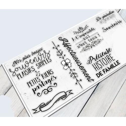 French Transparent Clear Silicone Stamp/Seal for DIY scrapbooking/photo album Decorative clear stamp sheets A1812