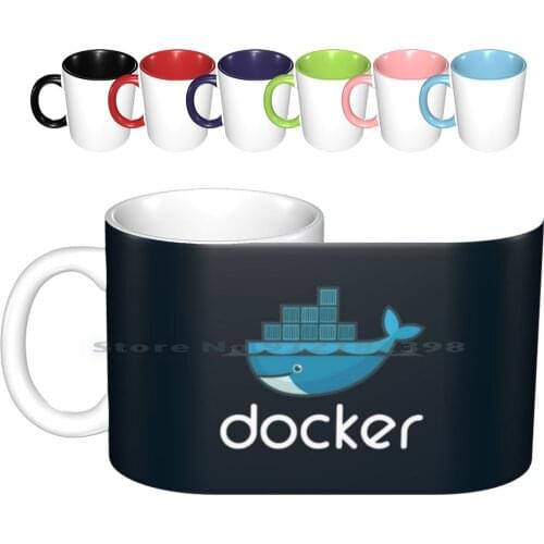 Docker Logo Ceramic Mugs Coffee Cups Milk Tea Mug Docker Logo Open Source Linux Os Windows Javascript Macbook Redhat Red Hat