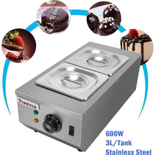 Chocolate Tempering Machine Melting Pot Electric Auto Heater Liquid Warmer Stainless Steel 6L Capacity 2 Tanks 220V