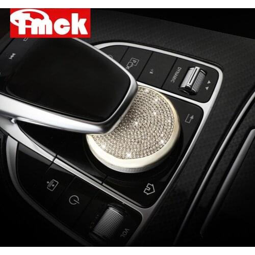 For Mercedes Benz C E GLC Class W205 W213 X253 2015-2019 Car Center Control Mouse Multimedia Button Knob Adjustment Cover Trim
