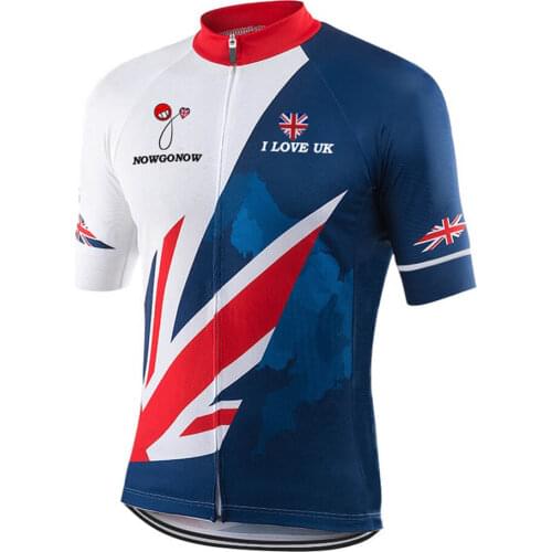 Mens UK team bicycle racing clothes great britain cycling jersey short sleeve blue cycling clothing mtb bike wear ropa ciclismo