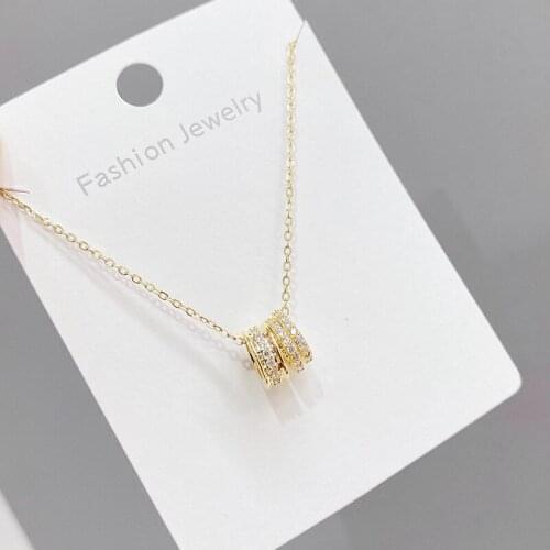 2021 New Small Waist Necklace Womens Clavicle Chain Pendant Gold Plated Ins Fashion Ornament