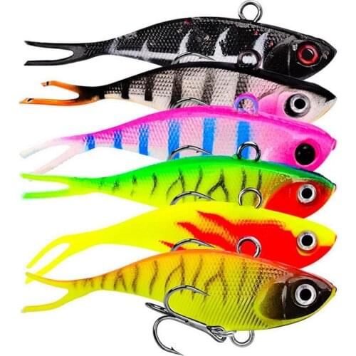 Fishing Lure 68mm 9g Crankbait Wobbler Artificial Plastic Hard Bait With 6 Colors Fishing Tackle Bait For Pike Fish