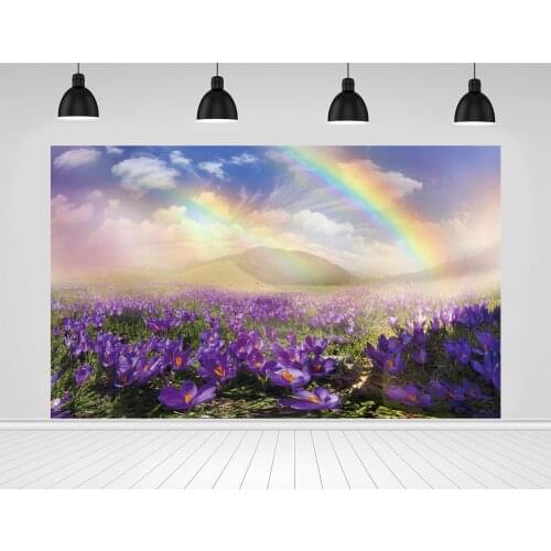 Scopiso Spring Rainbow Flowers Light Photophone For Room Decro Baby Portrait Photozone Photo Backdrop Photography Backgrounds
