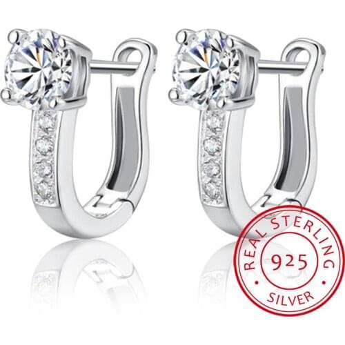 LEKANI 925 Sterling Silver Earrings Anniversary Channel Eternity Earrings New Fine Jewelry Gift For Girlfriend Hot