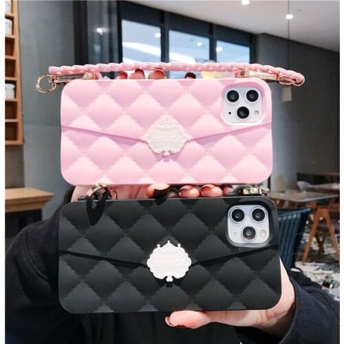 Silicone tote bag evening purse shape mobile phone case cover for iphone 12 11 pro max 7 8 plus x xr xs max
