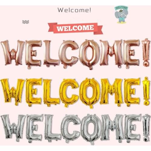 Wedding mariage birthday anniversaire Rose Gold party decoration baby shower 16 inch letter balloon WELCOME ! party balloons