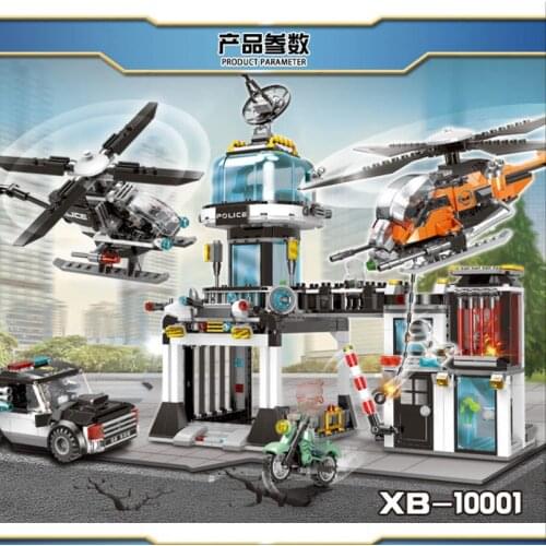 Operational Command Helicopter Monster Car Museum Robber Building Blocks Police Station Bricks Toys For Kids Birthday Gifts