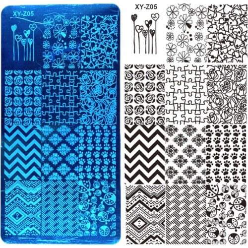 1 pc DIY nail art pattern textures caricaturas stamping plates manicure cute love uñas cartoon stamp plate decore nail Stamping