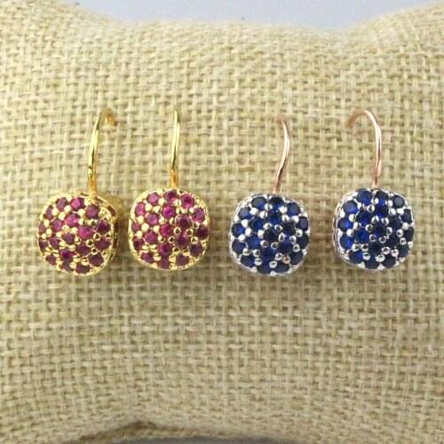 10pair/lot Fashion cz earring,colorful cubic zircon component,new design love theme earring cheap wholesale